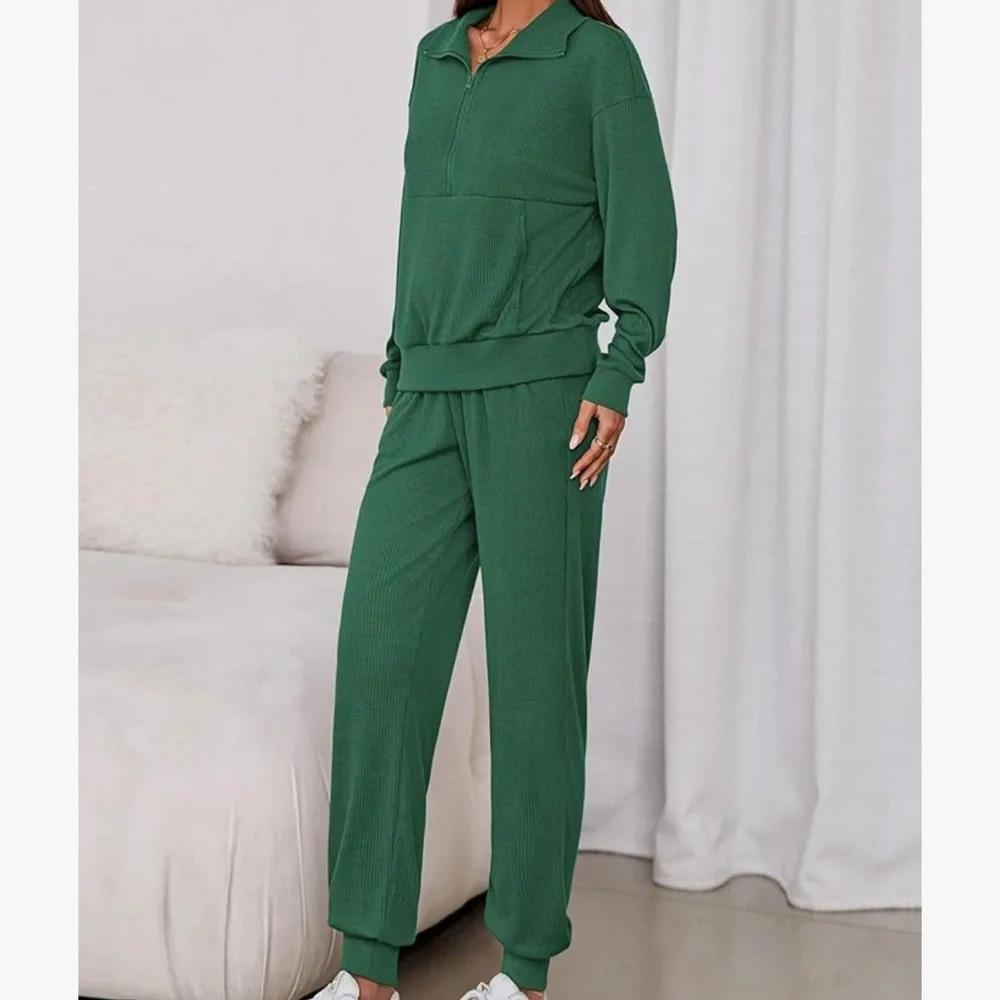 Prettygarden 2 piece ribbed  Women's set - Picture 3 of 6